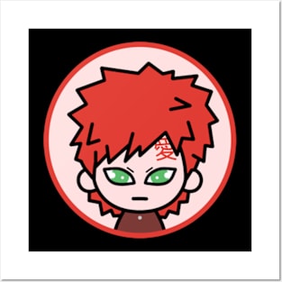 Gaara Naruto Chibi Anime Art Posters and Art